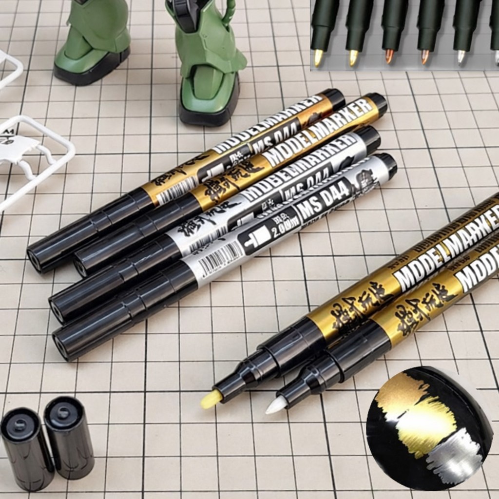 (예스하비)MS044모식완조 전기도금 메탈릭 마커펜 건프라 프라모델 골드 실버 쿠퍼, 골드2.0mm, 1개 3,190원