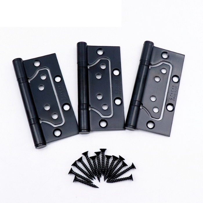 자칠 경첩 도어스토퍼 삼중 세트 스테인리스 블랙 편자 경첩 침실용 두께 강화 4인치 자모 경첩, 6개 22,300원