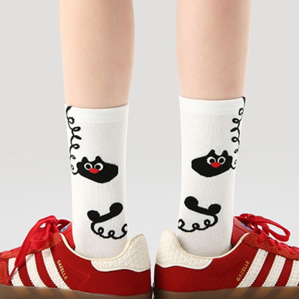 Hello Weekend 여성 귀여운 봄여름 양말 장목 양말 중목 양말 운동 압박 면 양말 3족 세트 18,990원