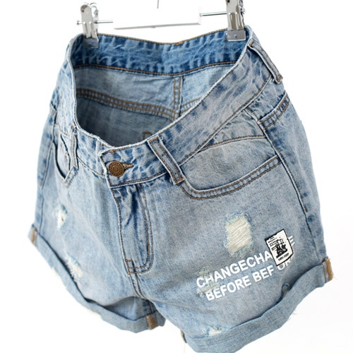 탑스웨이크 빈티지 구제 데님 청반바지 타워 프린팅 8304 18,800원