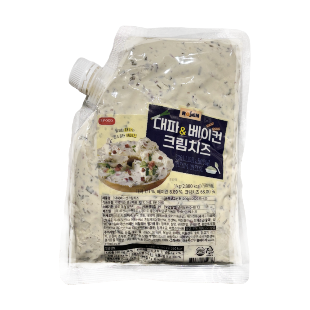 로젠 대파 베이컨 크림치즈(냉장) 16,400원