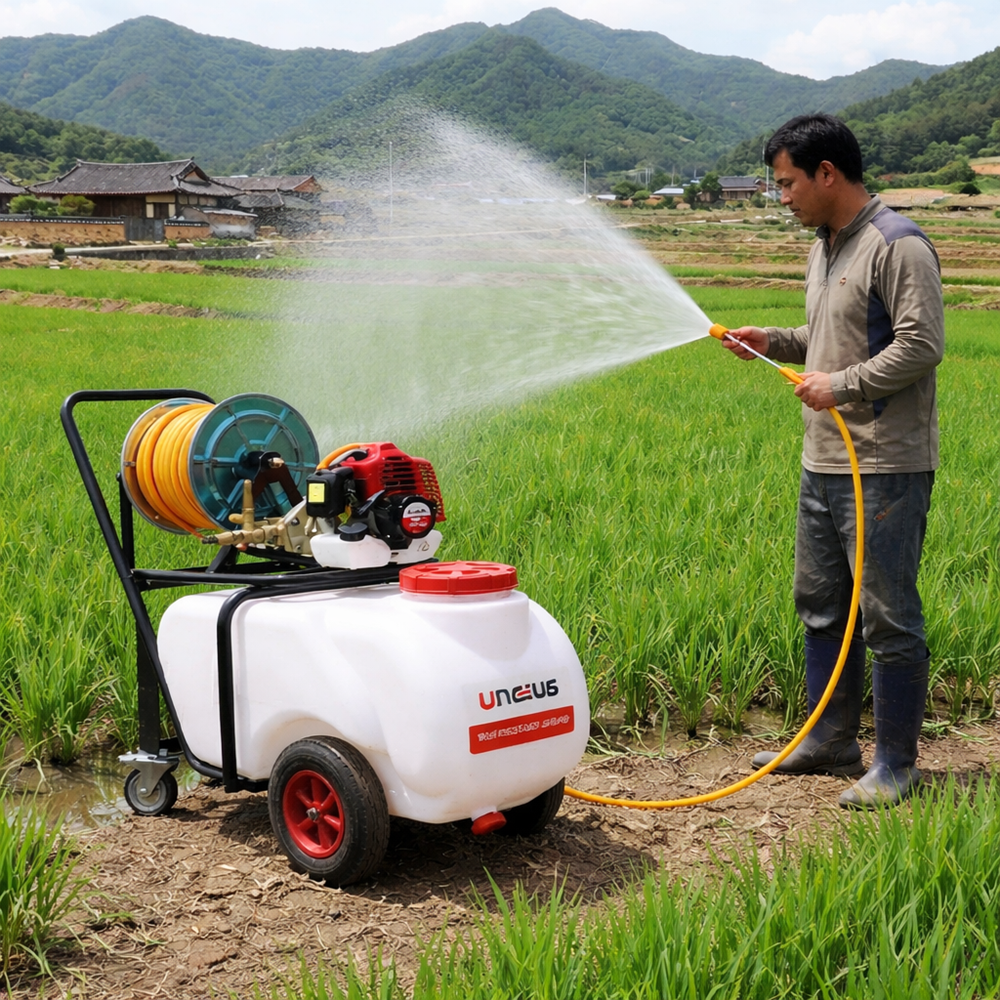 고압 농약분무기 50L 농사용 대용량 엔진 동력 살포기 밀차형 분사기 QL-11 348,650원