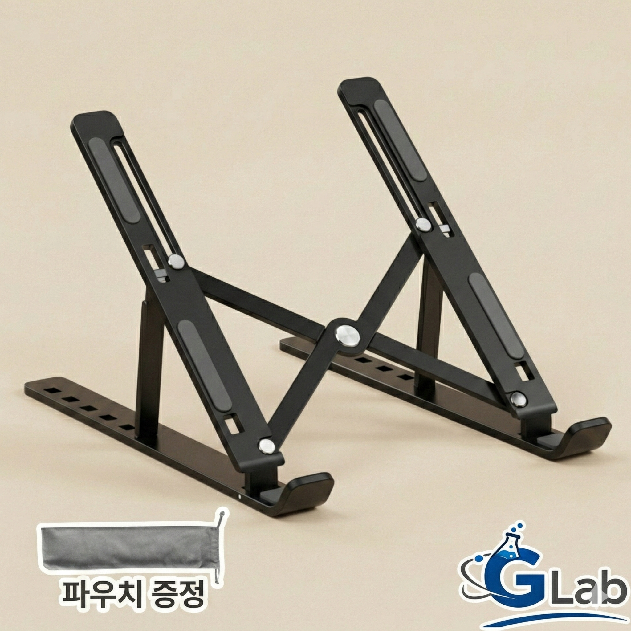 규랩 접이식 휴대용 노트북 스탠드 거치대 18인치 호환, 1개, 블랙 16,900원