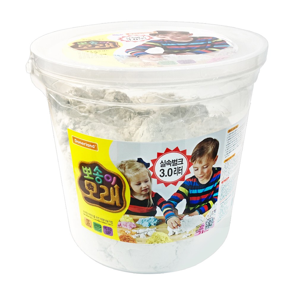 도너랜드 뽀송이 모래 단색 3L 낱개 1개 하양 화이트 대용량 클레이 찰흙 점토 슬라임 만들기 부자재료 80,600원