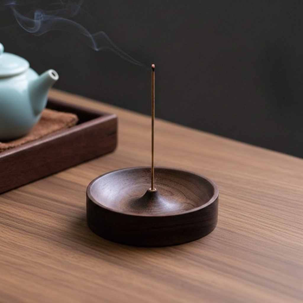 [신비로운 전통] 인센스 받침대 향받침대 향꽂이 향홀더 향거치대 호두나무 원목 4,800원
