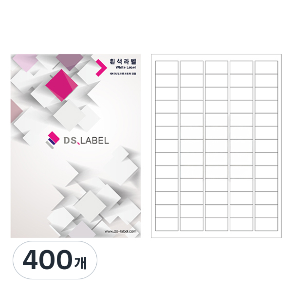디에스라벨 레이저 잉크젯 라벨지 DS3065 흰색, 65칸, 400개 28,830원