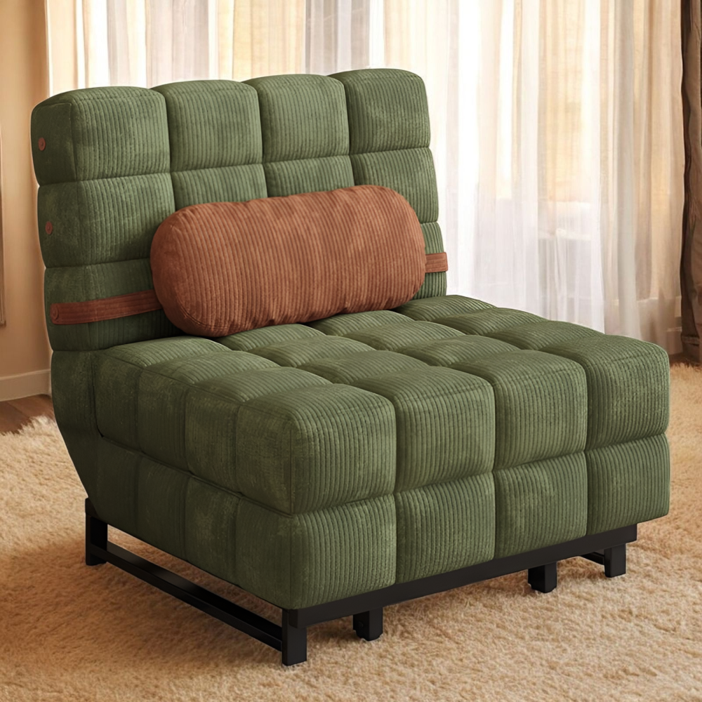 데일리유즈 빈티지 접이식 소파베드 침대 소파 1인용 2인용, 그린 324,000원