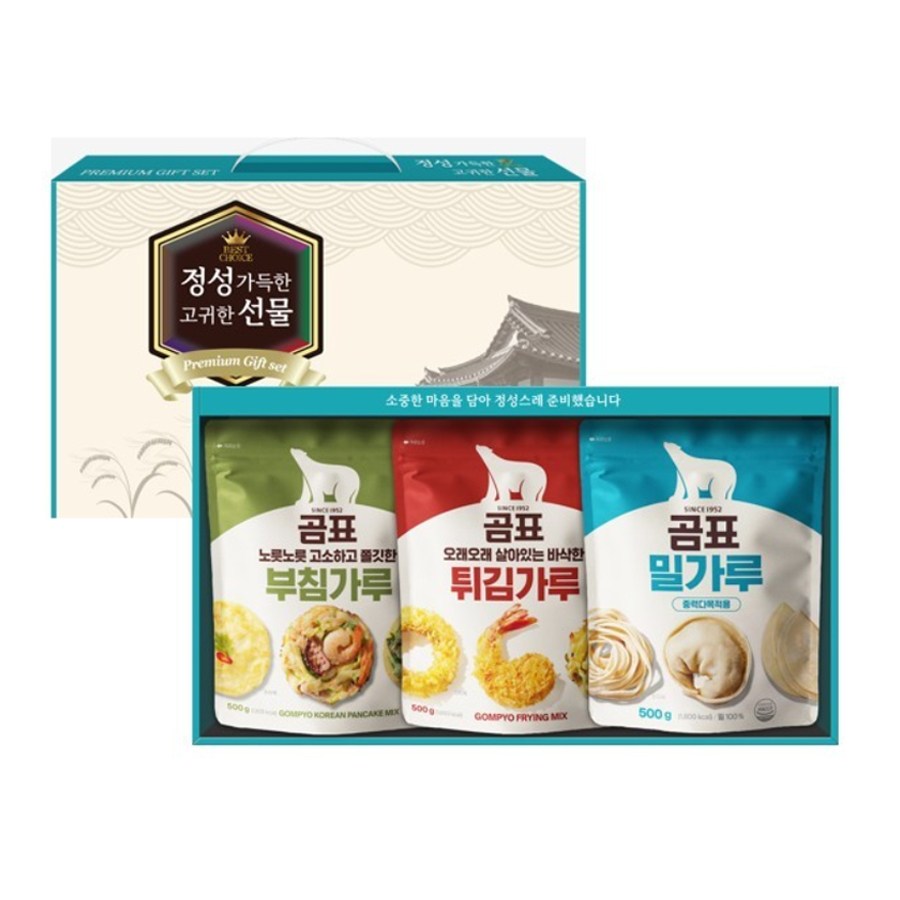 고귀한 3종 밀부튀 곰표 부침가루 밀가루 튀김가루 명절 선물세트 7,900원