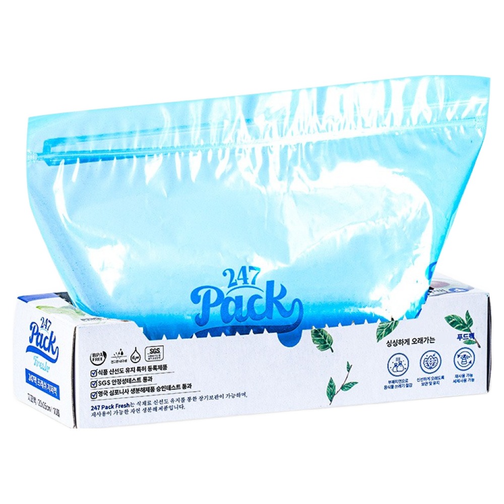 247팩 프레쉬 프리미엄 지퍼백, 소(S), 1개, 10개입 11,400원