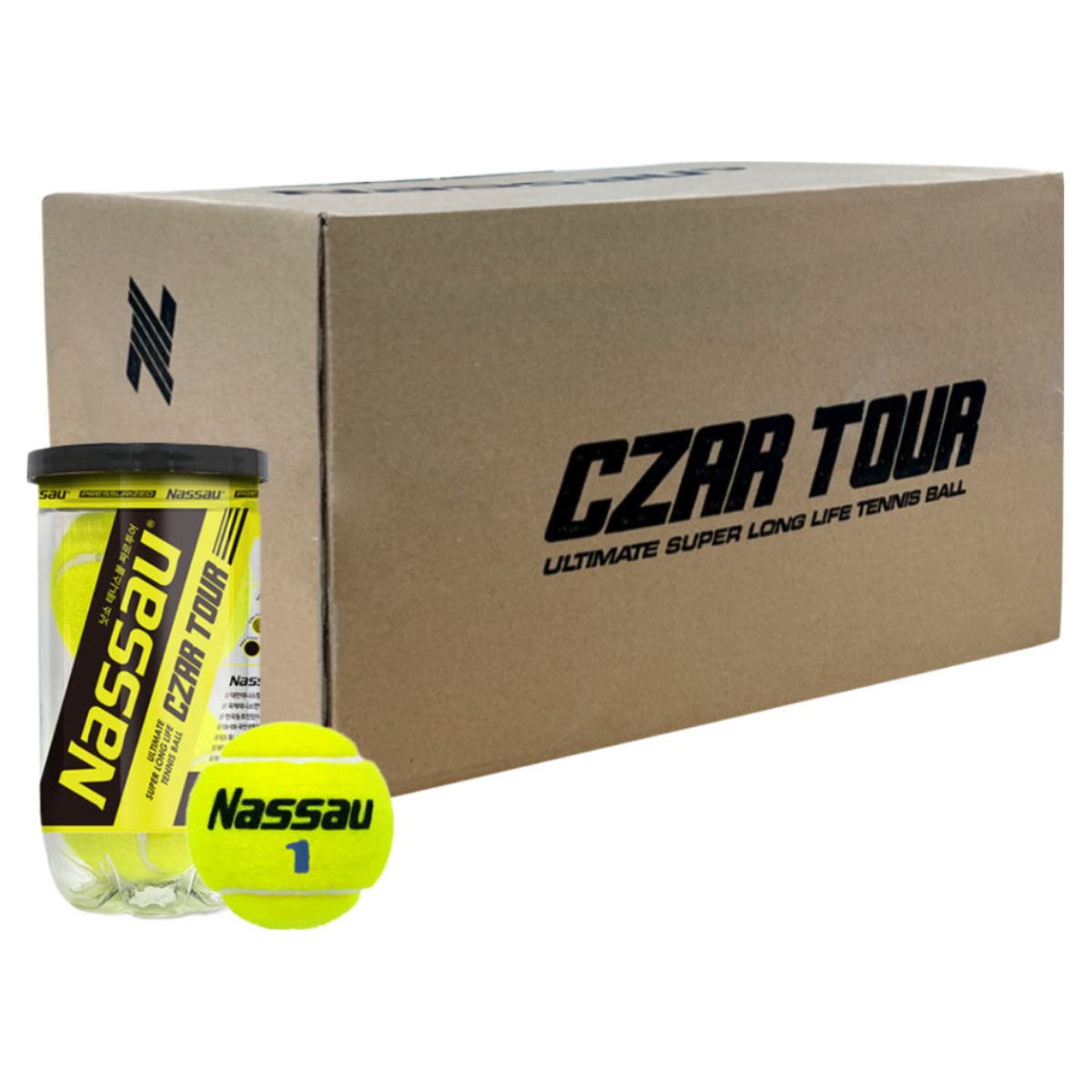 낫소 - 짜르투어 T-270 테니스공 1박스 30캔 대한테니스협회(KTA) 공인구 130,000원