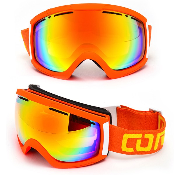 CORVUS 안경착용자겸용 스키 보드 고글 CV-618DL, 네온오렌지, 1개 59,800원
