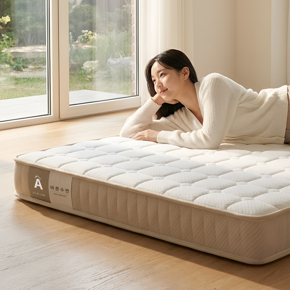 올인홈 대한민국 표준 침대 매트리스 3004, 화이트/그레이, 15cm 96,690원