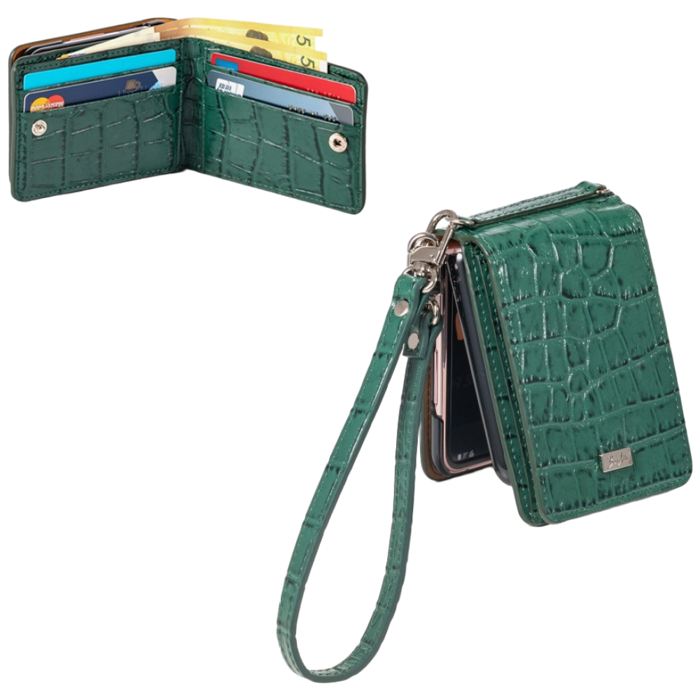 본아띠 METIS 천연소가죽 크로커다일 악어 지갑 갤럭시 Z플립5 6 케이스 64,800원