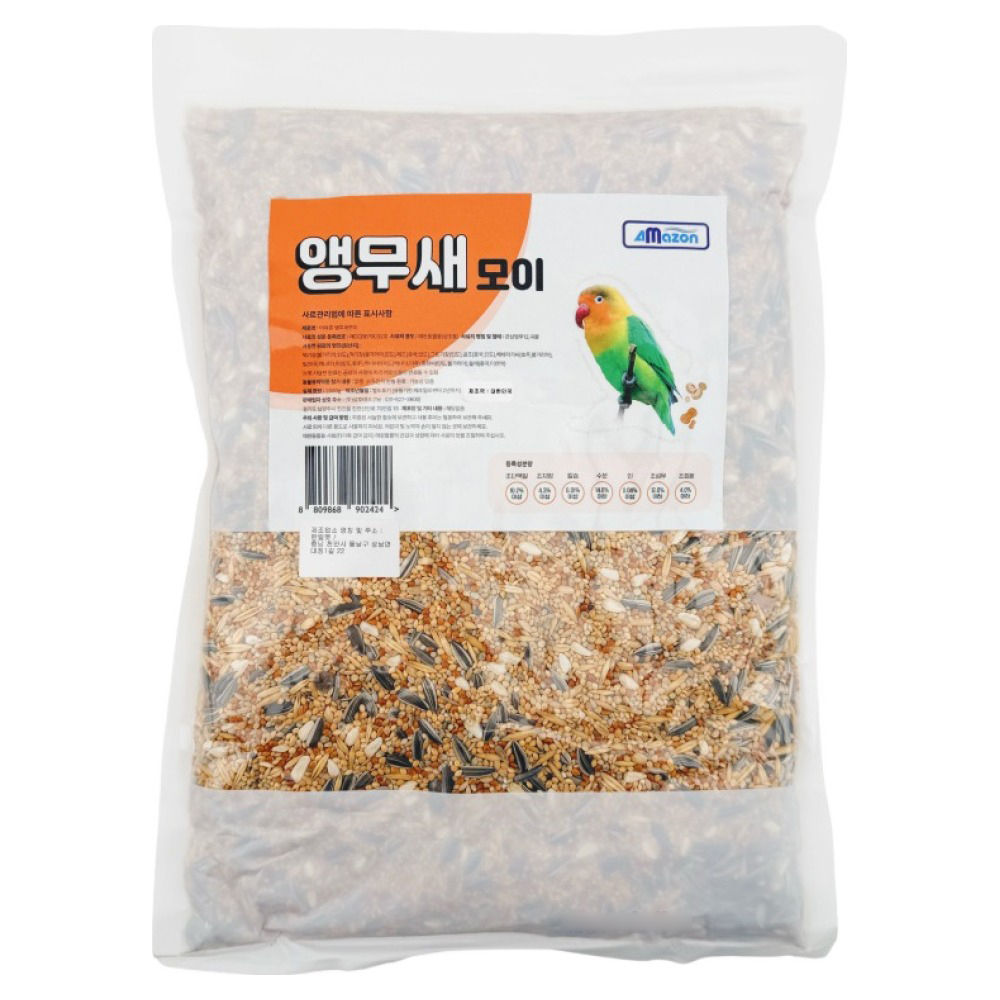아마존 자연원물 앵무새 영양사료, 1개, 1.5L 10,140원