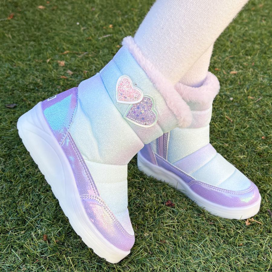 프롬베베 여아용 슈가 레인보우 LED 털 부츠 49,000원
