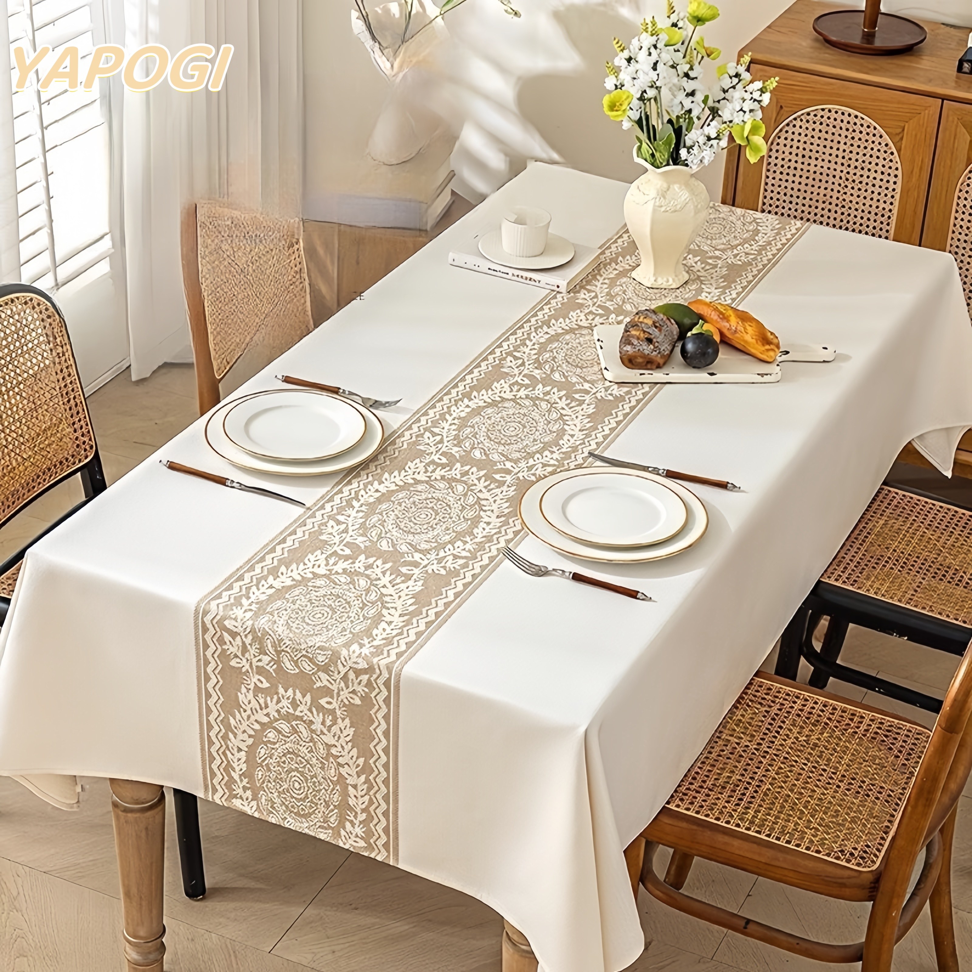 YAPOGI 방수 방오 가정용4인 6인  프리미엄 리넨 식탁보 19,990원