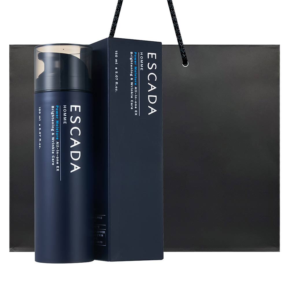 에스까다 옴므 파워 모이스춰 올인원 Ex 150ml 쇼핑백증정 남성 미백+주름+스킨+로션+에센스 올인원 화장품 대용량, 150ml, 2개 30,190원