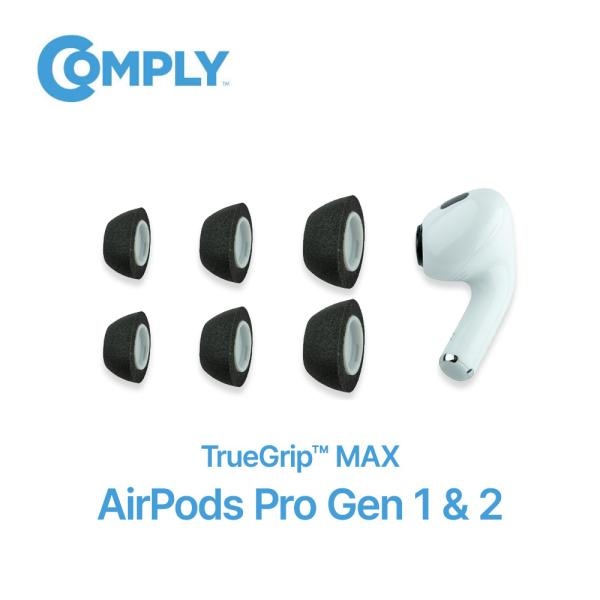 (comply) COMPLY 컴플라이 폼팁 트루그립 맥스 에어팟프로 1,2세대 전용 이어팁_블랙 (3쌍) 43,900원