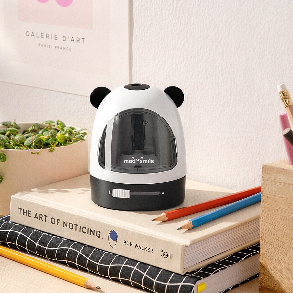 모두스마일 나만의 DIY 심조절 전동연필깎이 + 여분칼날, 화이트+블랙 16,800원