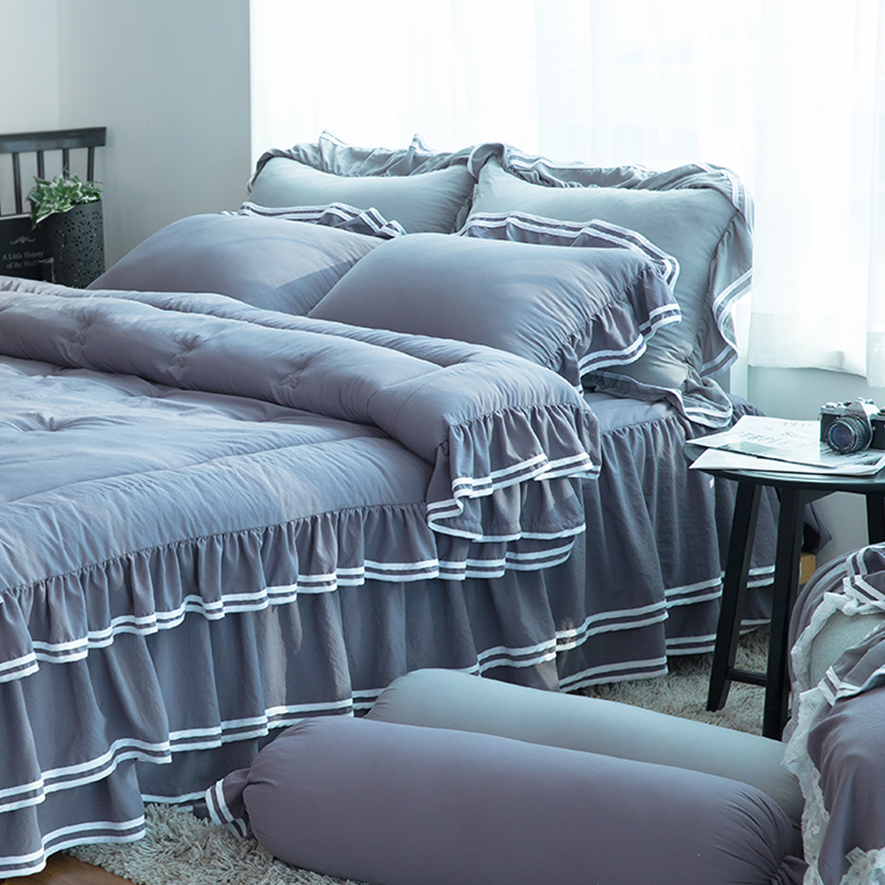 류금숙 투라인 실키케어 프릴 차렵이불 세트 116,900원