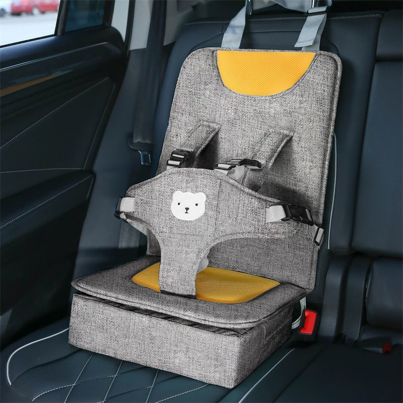 휴대용 카시트 어린이 안전 시트 쿠션 여행용 아기 보조 의자 접이식 가벼운 유아 간이 시트, 1개, 회색 색 키높이 스타일, 6개월~6세 35,640원