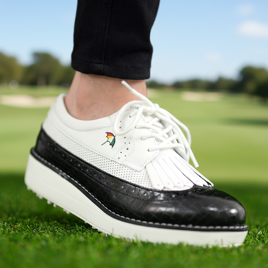 아놀드파마 클래식 천연 소가죽 테슬 골프화 여성 발편한 경량 스파이크리스 골프 운동화 실내 스크린화 연습용 필드용 신발 파크골프화 69,800원