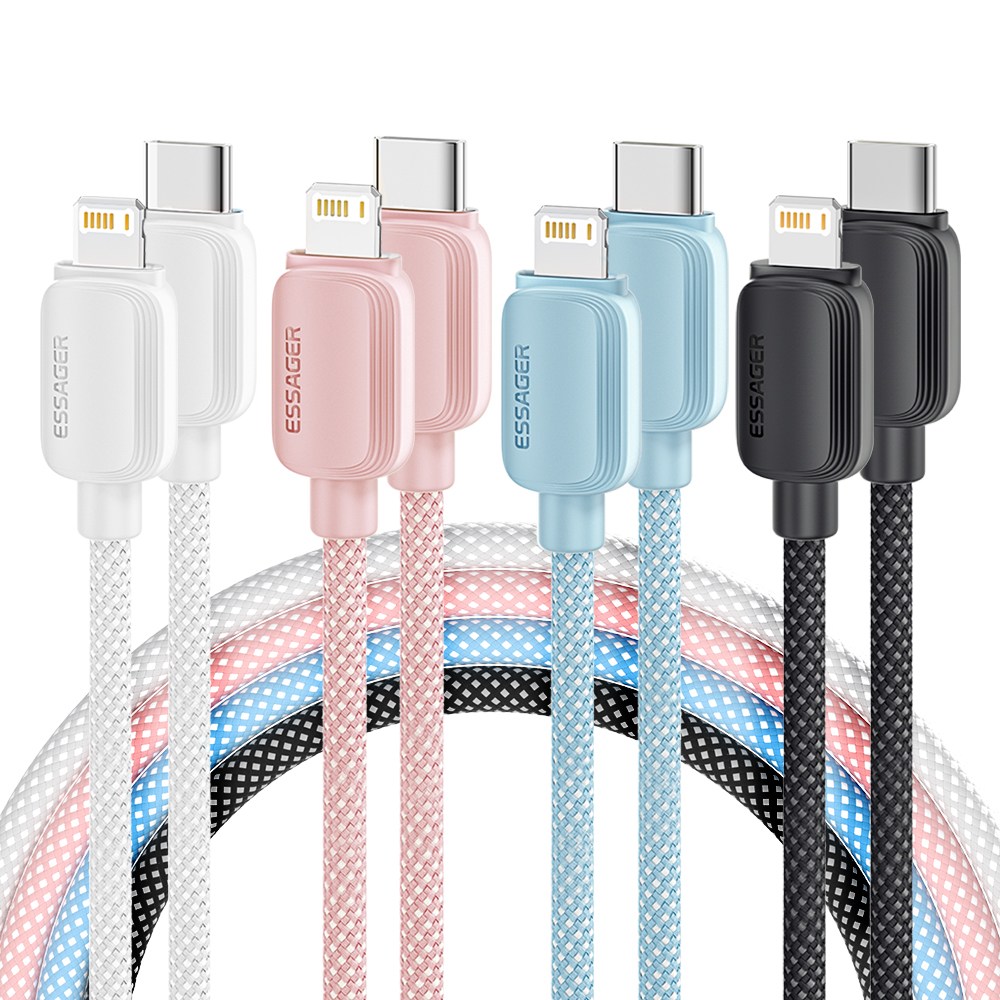 Essager 마카롱 아이폰8핀 to C타입 고속 충전 케이블 2개입 9,900원