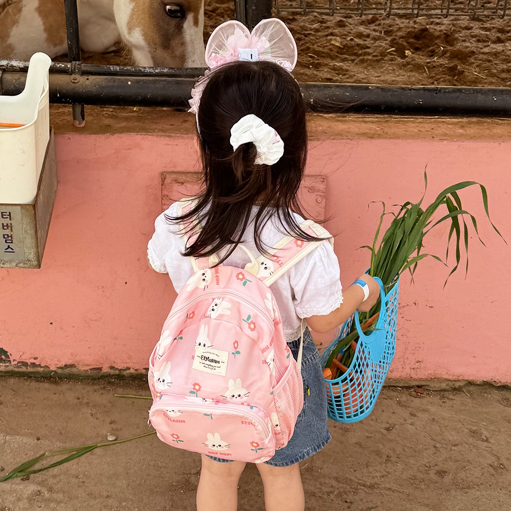 에뜨람 KC인증 아기 미아방지 가방 유아 트랜스폼 백팩 키즈 돌 여행 미아방지끈, 1개, 플라워 바니_미아방지 가방 23,000원