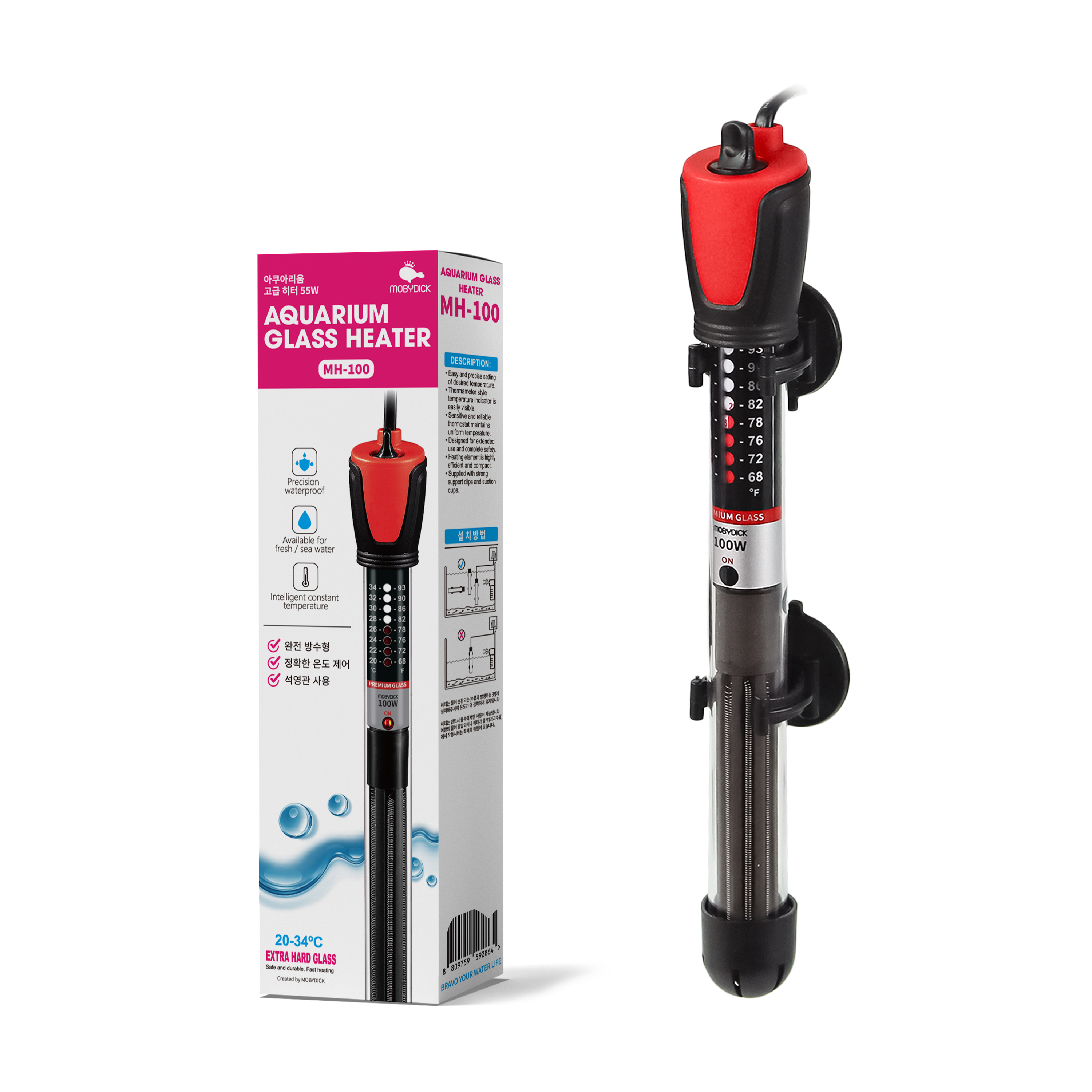 모비딕 아쿠아리움 방수 고급히터 MH-100W 11,140원