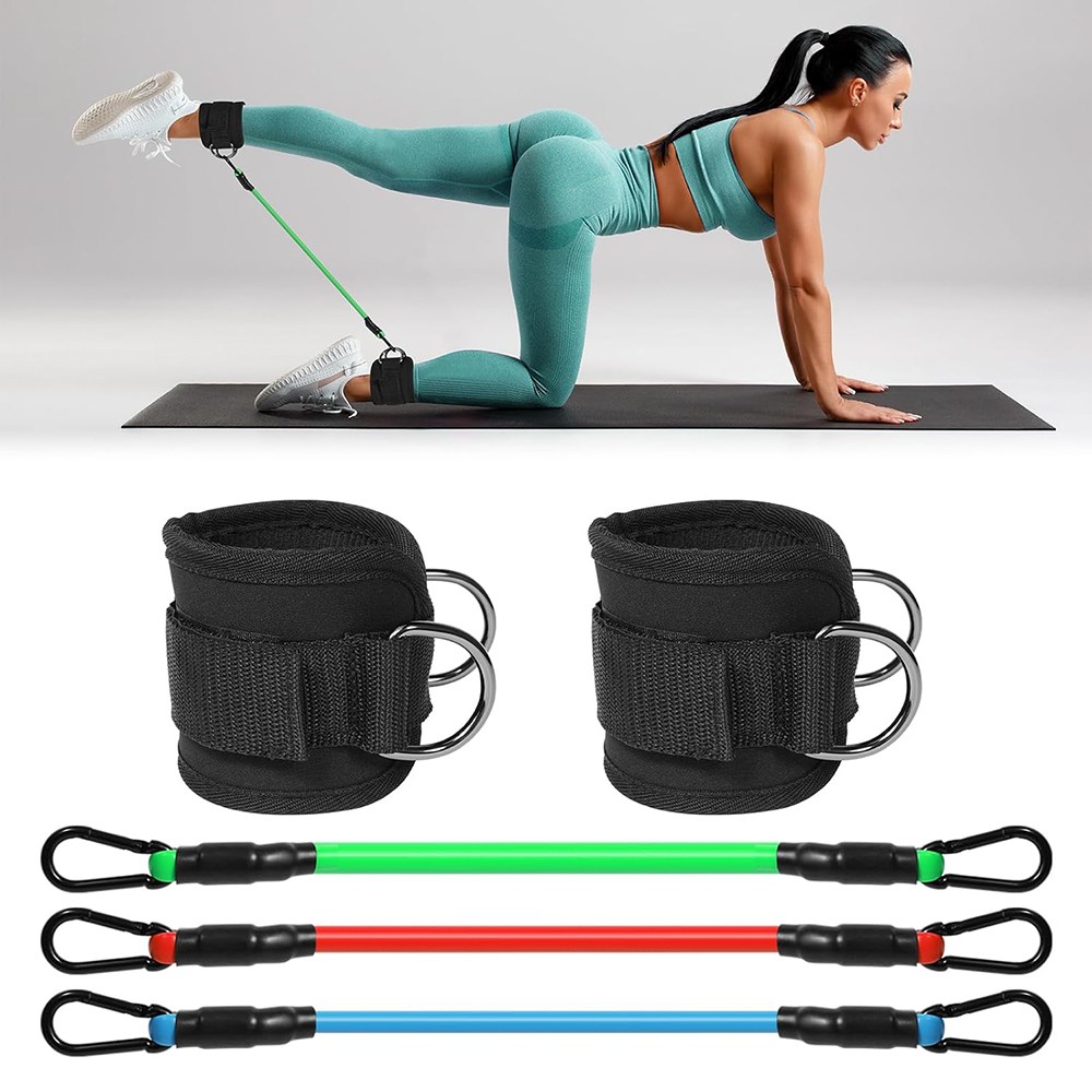 홈트 킥백스트랩 튜빙밴드 세트 근력운동 스트레칭 레그레이즈 발목케이블, 1개 15,990원