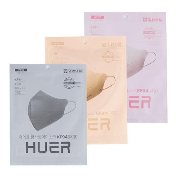 테온셀 휴에르 국산 컬러 새부리형 KF94 마스크 대형 100매 58,100원