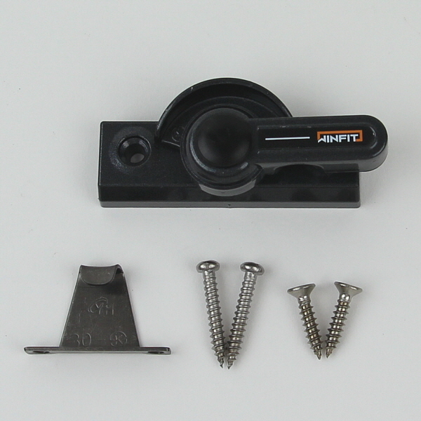 블랙 양방향 크리센트 소형 샤시 샤시/창문걸쇠 CR06B 2,200원