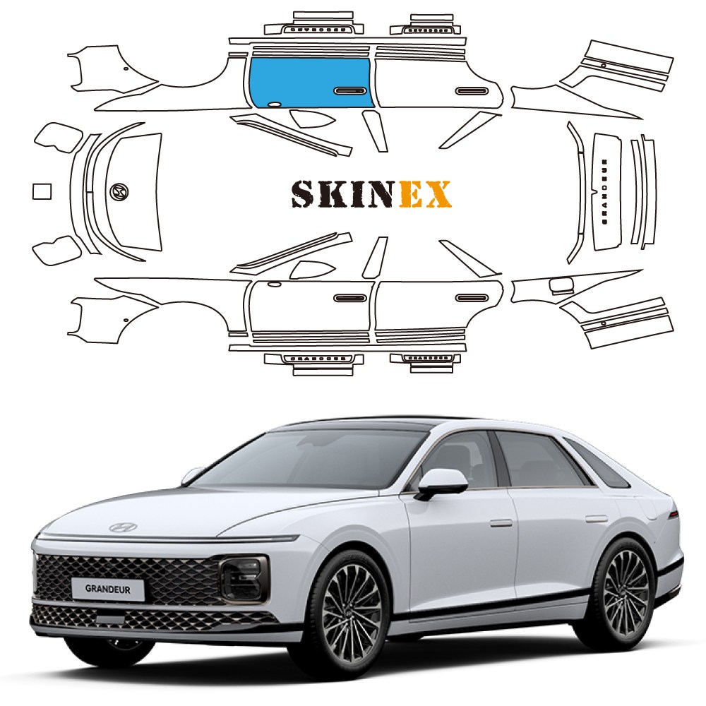 스킨엑스 그랜저 GN7 도어풀커버 PPF 차량보호필름, 1개, 투명 90,000원
