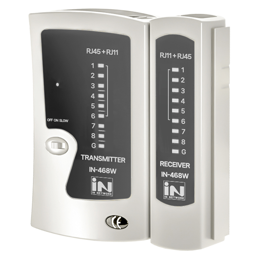 인네트워크 분리형 랜케이블 테스터기 IN-468W, 화이트, 1개, 105mm 3,490원