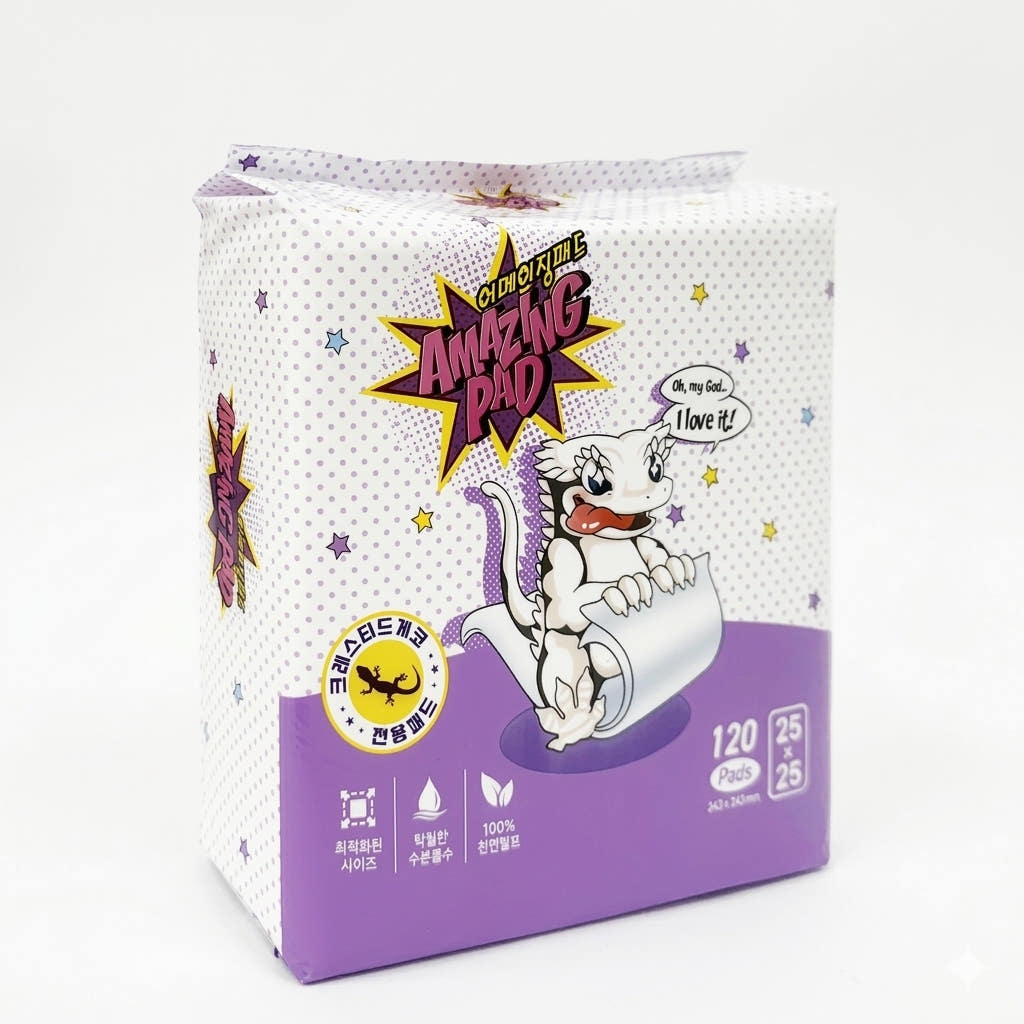 두렙 어메이징패드 2525 (120매) 도마뱀 아크릴 사육장 바닥재 크레스티드게코 키친타월 11,500원