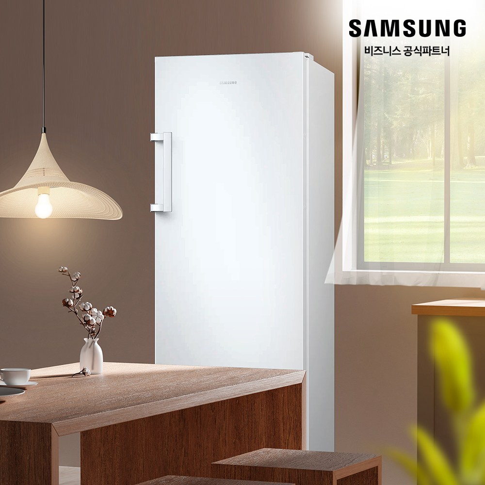 삼성 냉동고 227L 1도어 슬림 냉동실 냉동전용 RZ22CG4000WW (소상공인제품)/ 519,000원