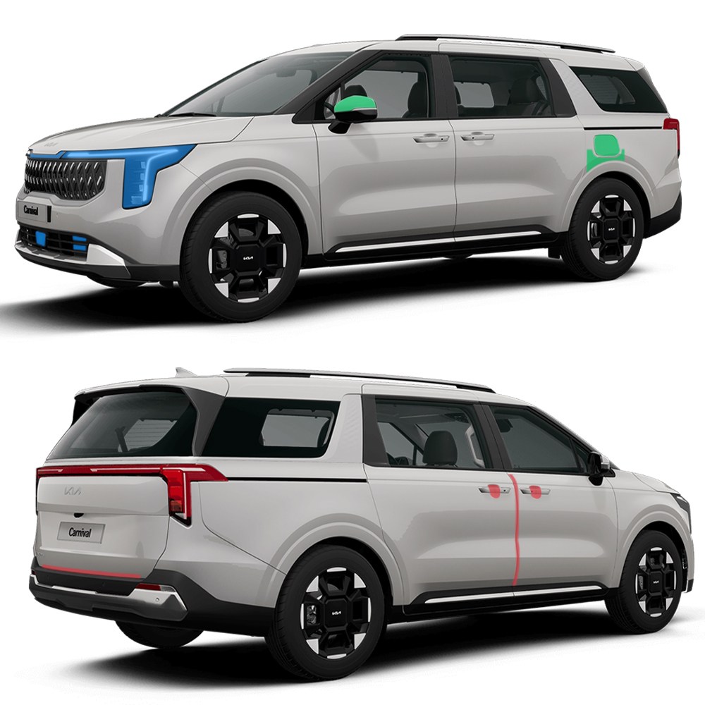 스킨엑스 카니발 KA4 페이스리프트 외장필수패키지A PPF 차량보호필름 78,000원