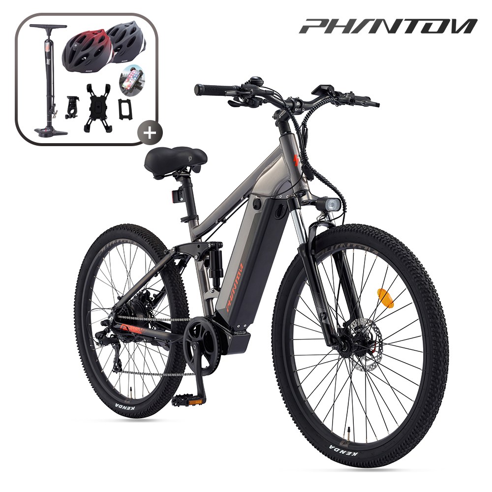 삼천리 2026 27.5 팬텀 FS 전기자전거 풀서스펜션 E-MTB 출퇴근용 자전거, 웜 실버/블랙, 알루미늄 1,999,000원