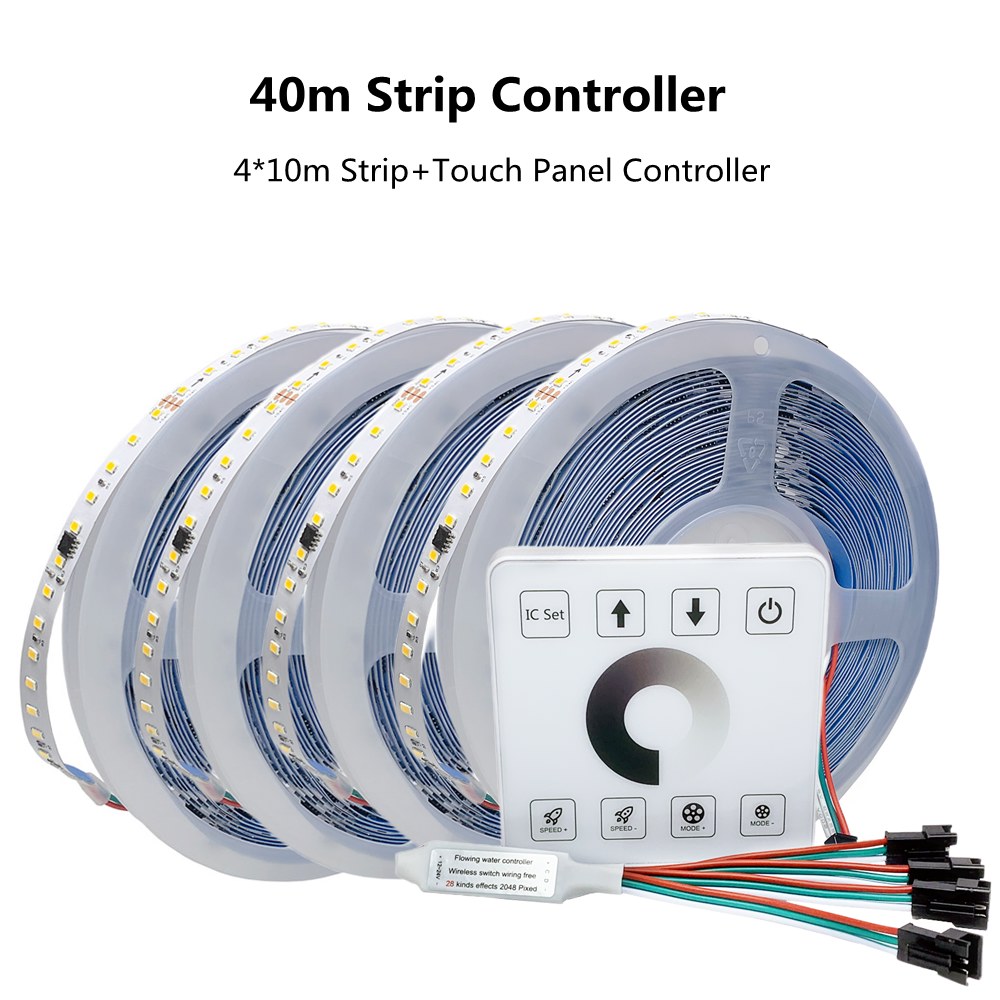 계단등 세트 20M 스트립 30M 지정 가능 경마 40M 물 흐르는 SMD2835 WS2811 DC24 LED 주소 10M 램프 빛 픽셀 선형 108,000원