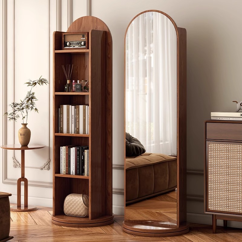 BYOU 인테리어 전신거울 스탠드거울 360도 양쪽 회전 4단책장 144,700원