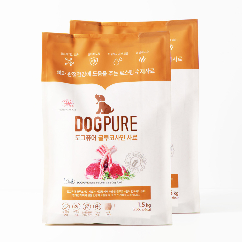 도그퓨어 뼈관절 글루코사민 애견사료 3kg, 양, 1.5kg, 2개 37,780원