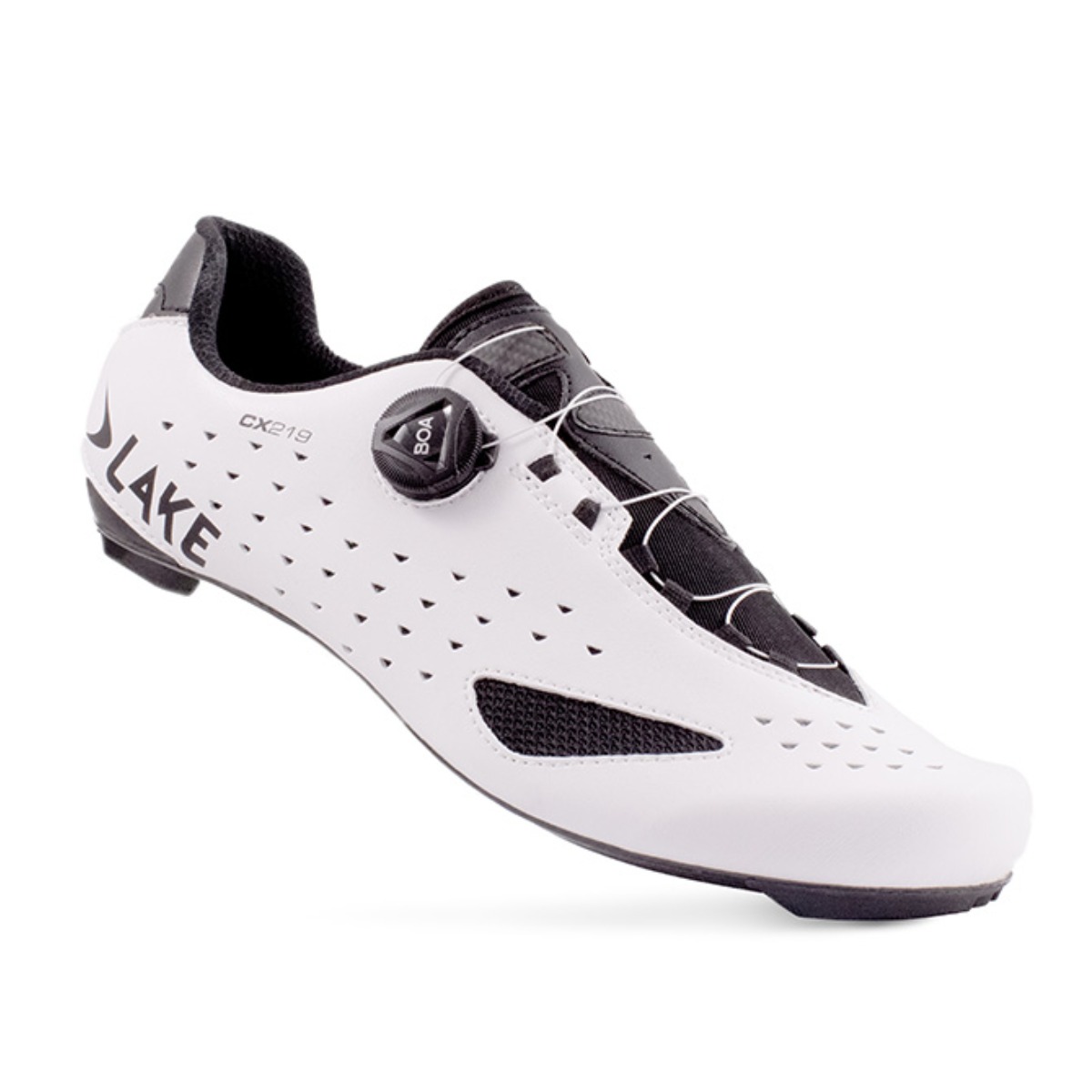레이크 CX 219 / 발볼넓은 로드자전거 카본 클릿슈즈, EU 41.5, 화이트 (와이드) 290,000원