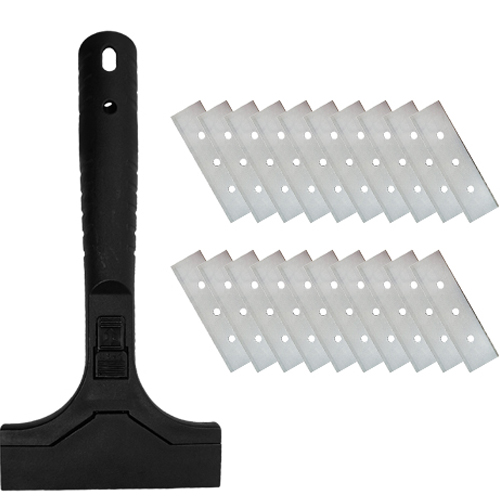 월드크린 원터치 롱 흑칼집 스크래퍼 + 칼날 20p, 1세트 11,500원