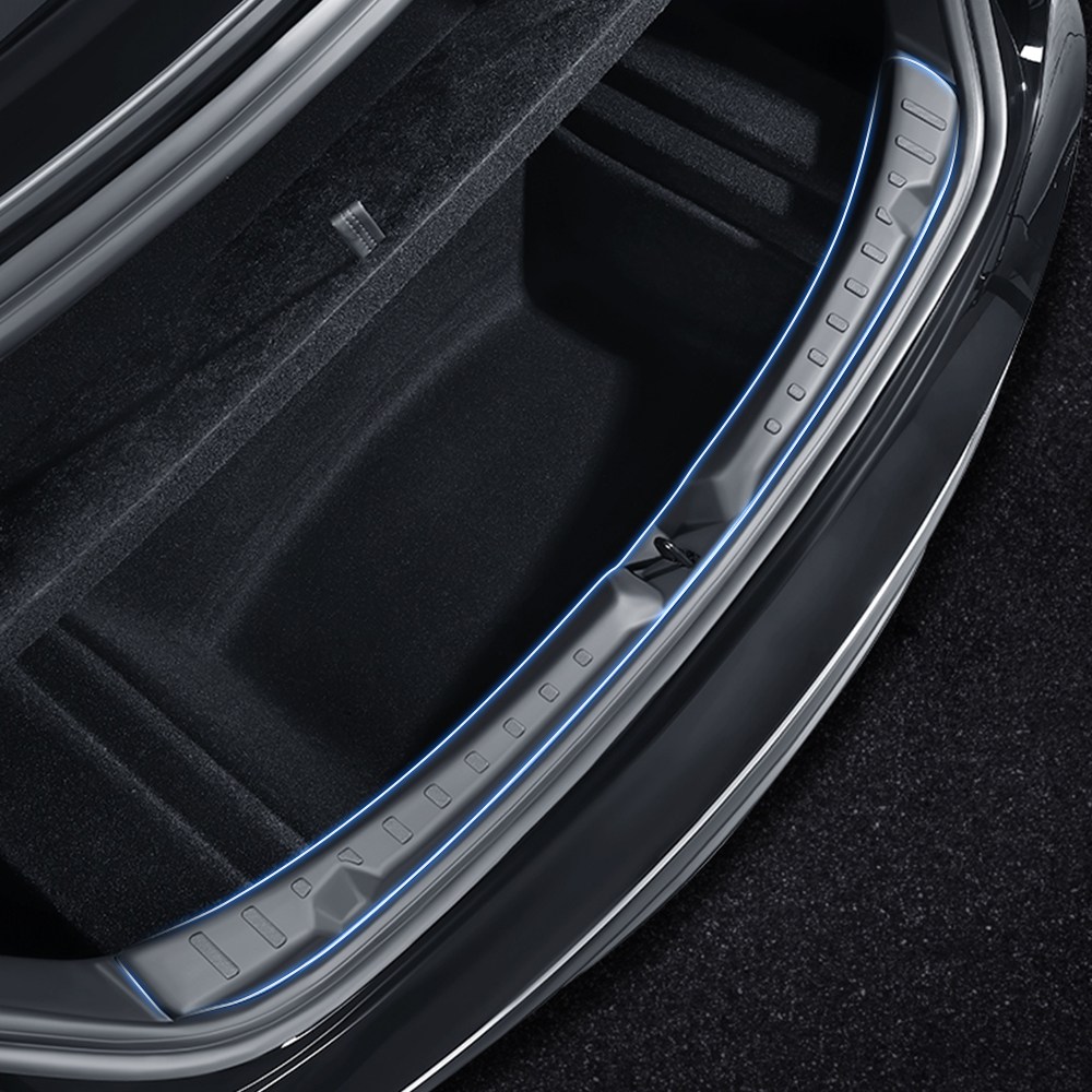 YZ 트렁크 문턱 보호 커버 플레이트 TPE 고무 보호대 자동차 리어 씰 가드 커버 스크래치 방지, 1개, 블랙 29,000원