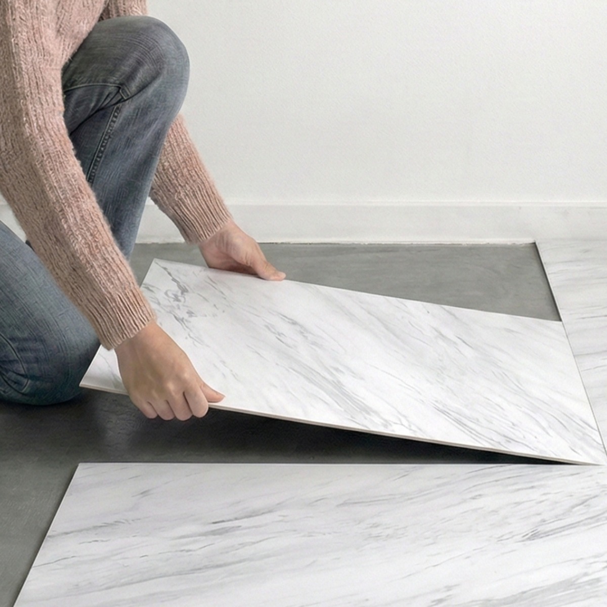 누구나 간편하게 접착식 데코타일 바닥시트지 셀프시공 12컬러 6,900원