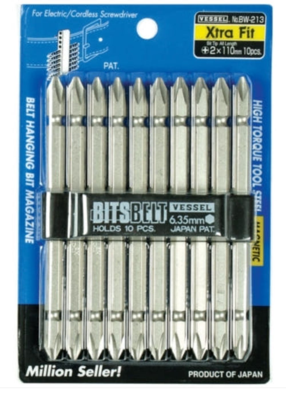 베셀 VESSEL BW-213 드릴 비트세트 드라이버 비트 1판10개셋, 10개 25,500원