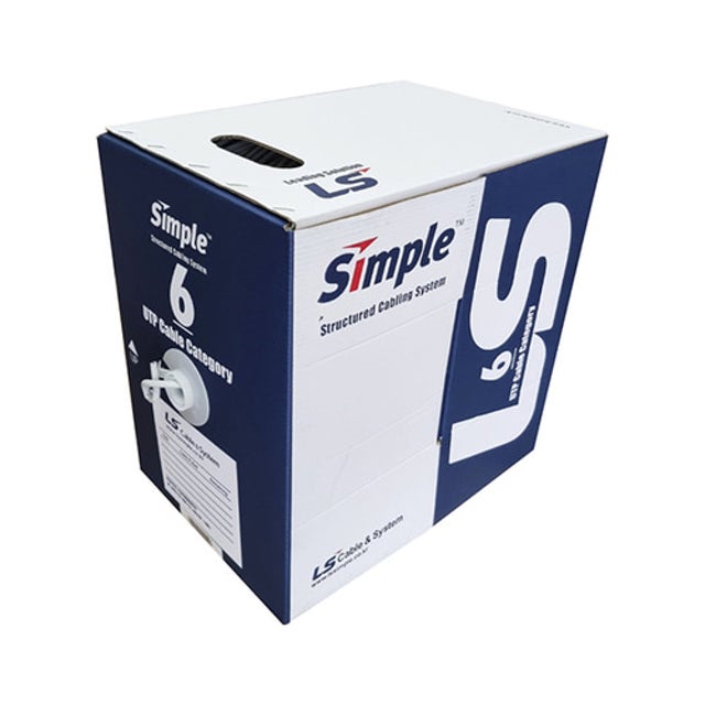 LS전선 CAT.6 UTP케이블 박스 300m, 그레이, 300m, 1개, 그레이 190,000원