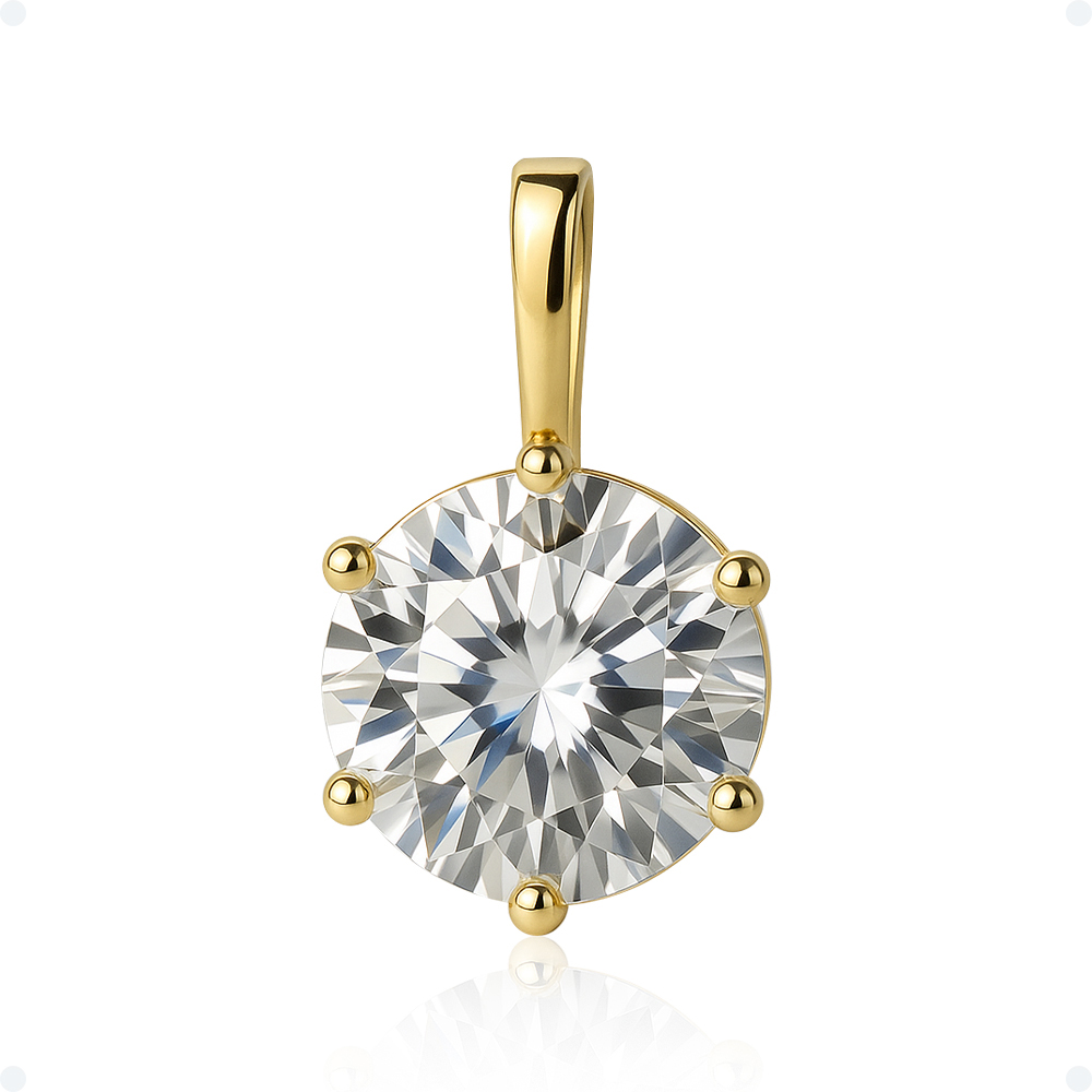 쥬넬 14K 샤인 크리스탈 큐빅 6프롱 팬던트(3 size) 104,400원