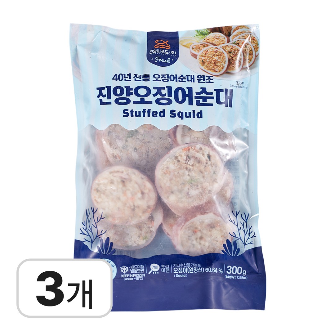속초 진양 오징어순대 슬라이스, 3개, 300g 32,700원