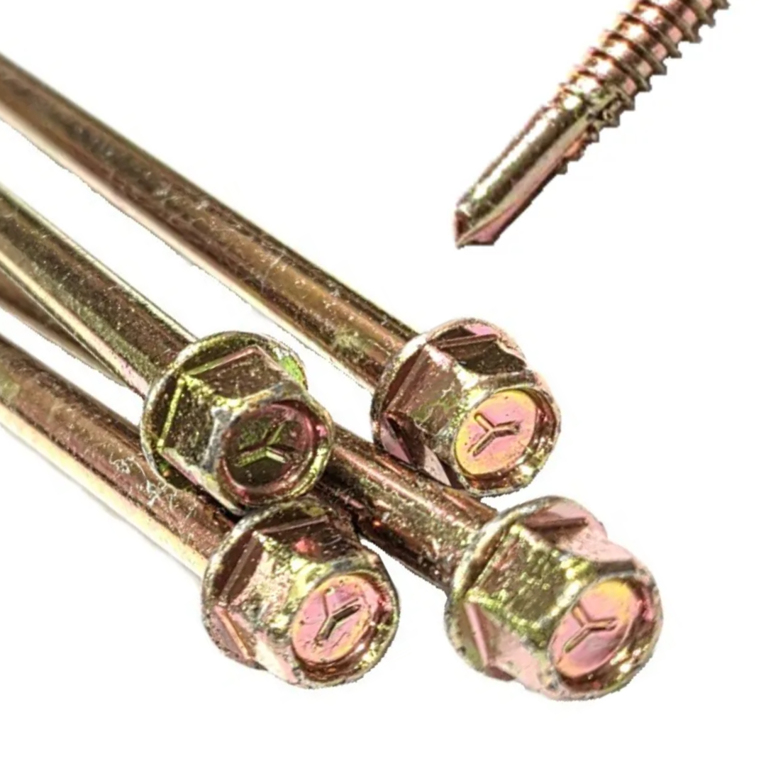 철 육각 직결피스 스크류볼트 판넬 철판용 #14(6.4mm) 19(20)~350mm, 50개 21,000원